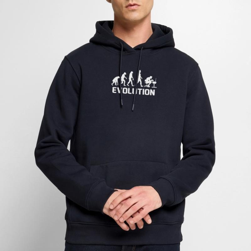 Computer PC Evolution Computer Scientist Programmer Men’s Premium Organic Hoodie
