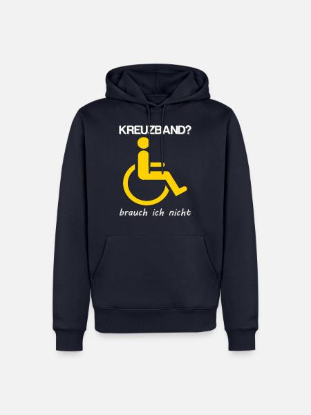 Kreuzbandriss - Männer Premium Bio Hoodie - Navy
