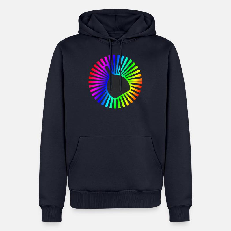 Bocksbeutel Regenbogen - Männer Premium Bio Hoodie - Navy