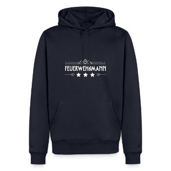 Feuerwehrmann Feuerwehr - Männer Premium Bio Hoodie - Navy - Vorne - Nico (187cm)