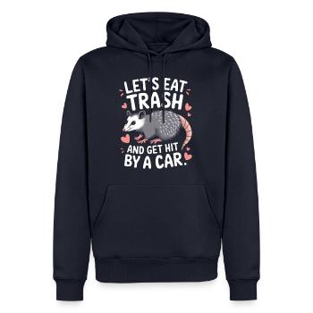 Opossum Possum Tier - Männer Premium Bio Hoodie - Navy - Vorne - Nico (187cm)