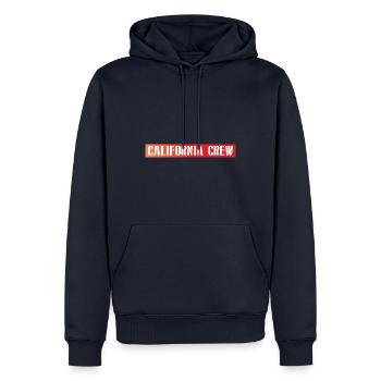 Équipage californien - Sweat à capuche Premium bio Homme - bleu marine - Devant - Nico (187cm)