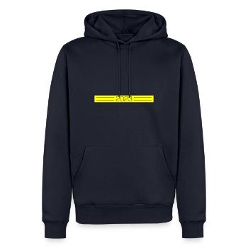 2023 Dash - Sweat à capuche Premium bio Homme - bleu marine - Devant - Nico (187cm)