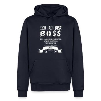 Witziger Spruch Wera - Männer Premium Bio Hoodie - Navy - Vorne - Nico (187cm)