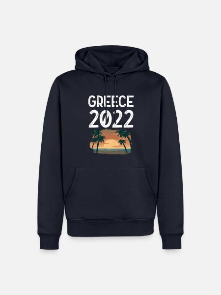 Greece 2022 - Männer Premium Bio Hoodie - Navy