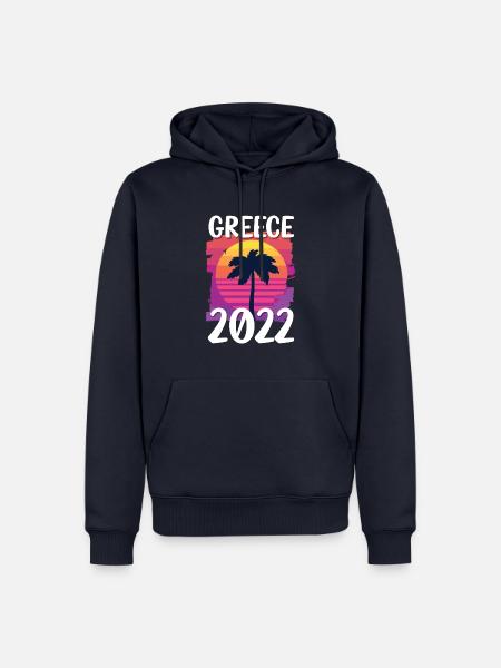 Greece 2022 - Männer Premium Bio Hoodie - Navy