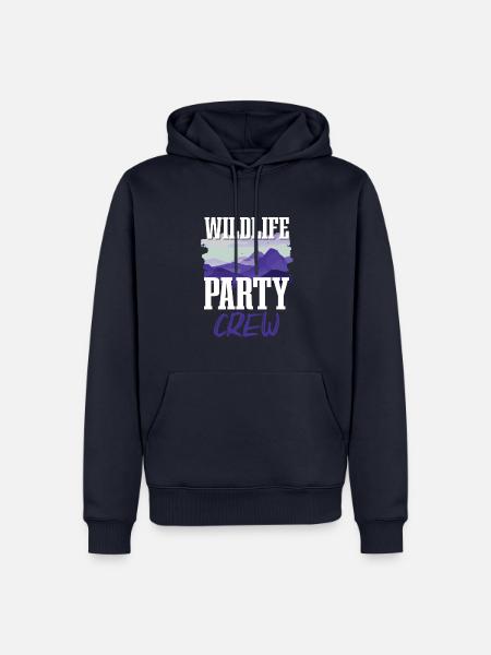 Wildlife Party Crew - Männer Premium Bio Hoodie - Navy