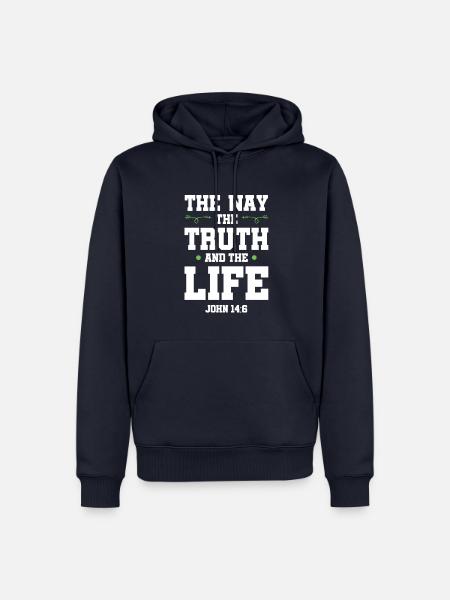 der weg wahrheit leben - Männer Premium Bio Hoodie - Navy