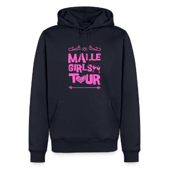 Malle Party Team - Männer Premium Bio Hoodie - Navy - Vorne - Nico (187cm)