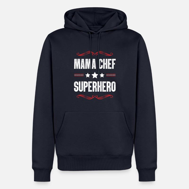 Mama Chef Superheld Mutter - Männer Premium Bio Hoodie - Navy