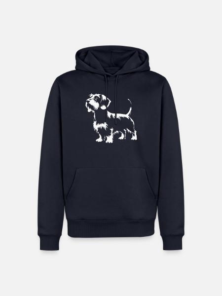 Rauhaardackel Charmantes Design für Hundefreunde - Männer Premium Bio Hoodie - Navy
