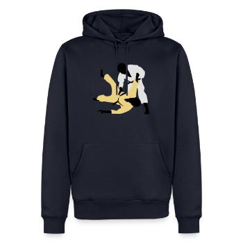 judo_a_3c - Männer Premium Bio Hoodie - Navy - Vorne - Nico (187cm)