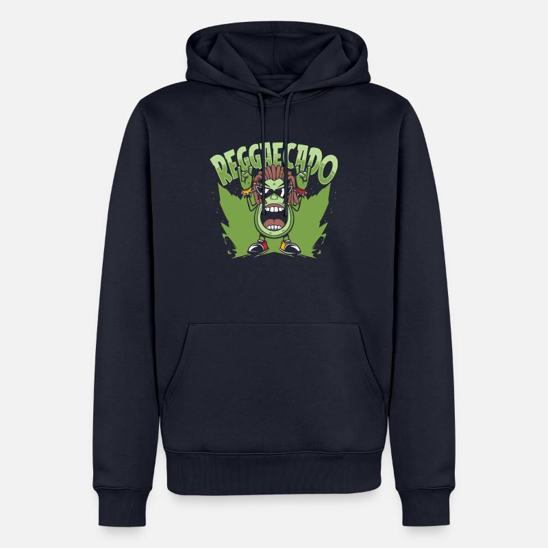 Reggae Dancehall Rasta Rastafari - Sweat à capuche Premium bio Homme - bleu marine