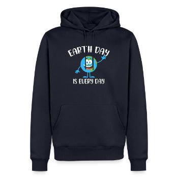 Earth Day is every day - Männer Premium Bio Hoodie - Navy - Vorne - Nico (187cm)