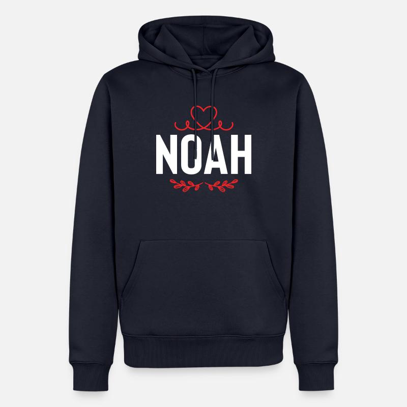 Noé - Sweat à capuche Premium bio Homme - bleu marine