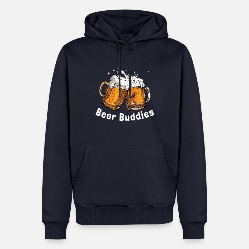 Copains de bière - Sweat à capuche Premium bio Homme - bleu marine