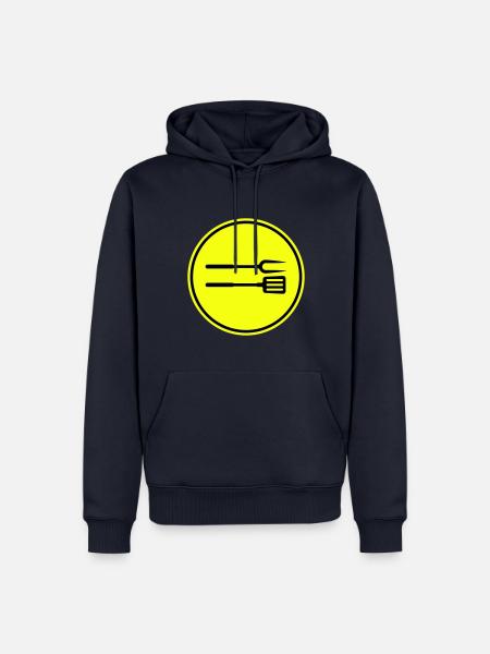 Grillzange Grillen Symbol - Männer Premium Bio Hoodie - Navy