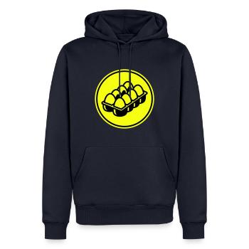 Eier symbol - Männer Premium Bio Hoodie - Navy - Vorne - Nico (187cm)
