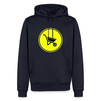 Schubkarre Symbol - Männer Premium Bio Hoodie - Navy - Vorne - Nico (187cm)