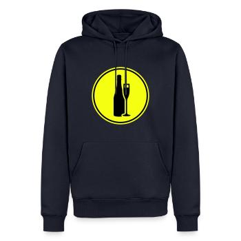 Red wine symbol - Men’s Premium Organic Hoodie - navy - Front - Nico (187cm)