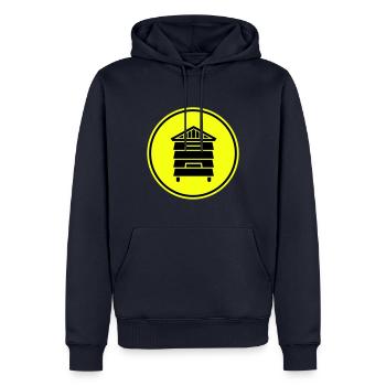 Honig Imker - Männer Premium Bio Hoodie - Navy - Vorne - Nico (187cm)