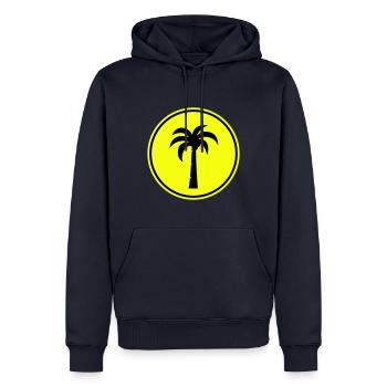 palme symbol - Männer Premium Bio Hoodie - Navy - Vorne - Nico (187cm)