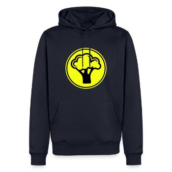 Broccoli Vegetables - Men’s Premium Organic Hoodie - navy - Front - Nico (187cm)