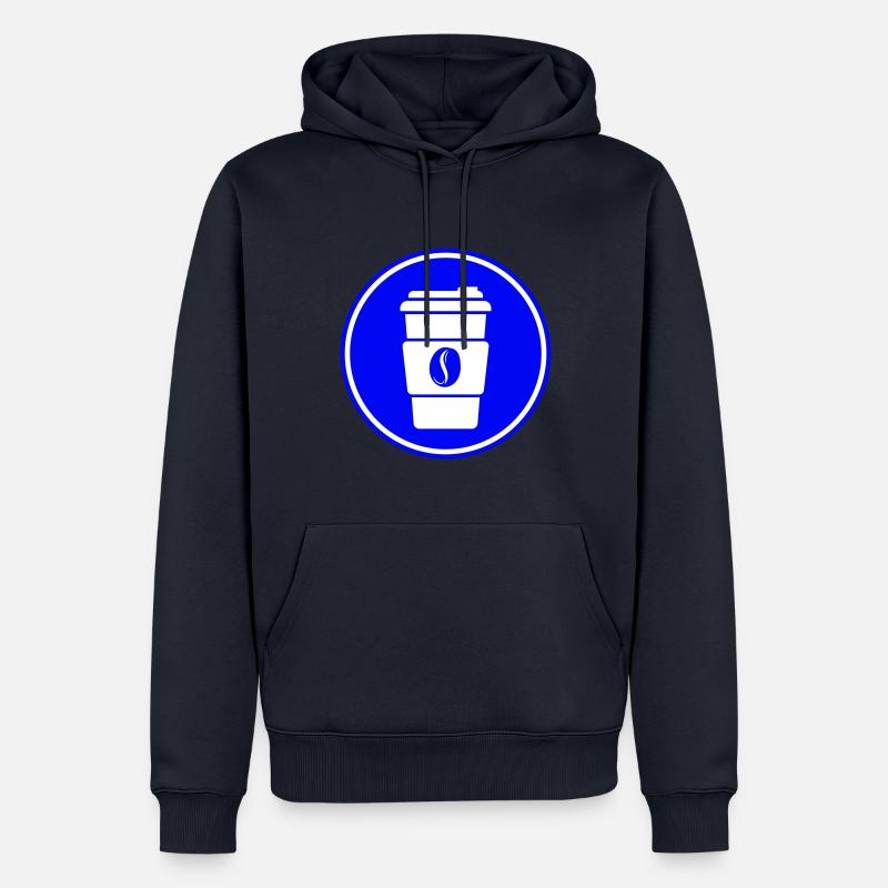 Symbole du café - Sweat à capuche Premium bio Homme - bleu marine