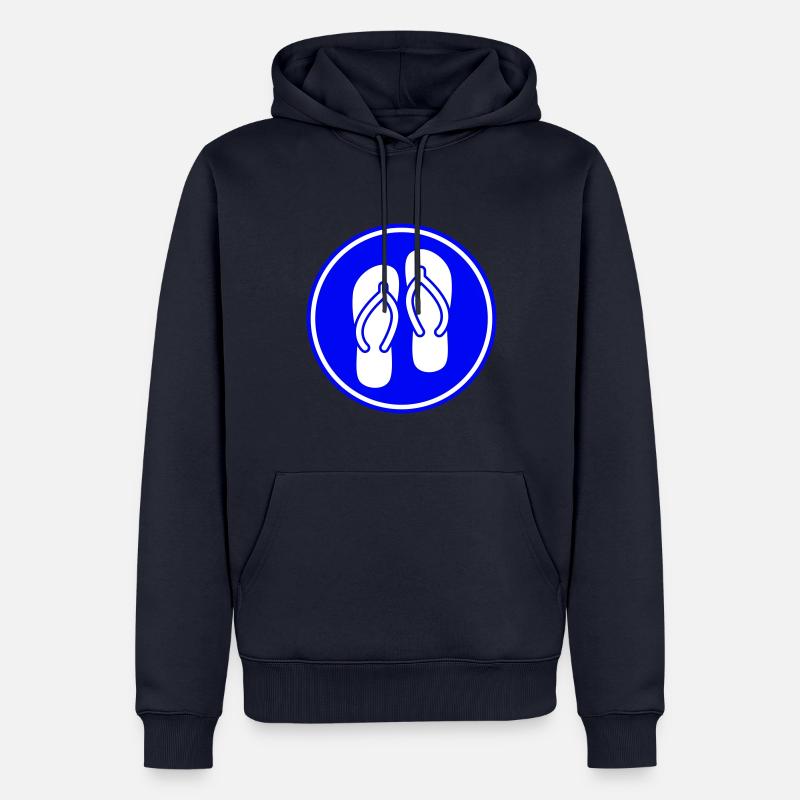 Badelatschen icon - Männer Premium Bio Hoodie - Navy
