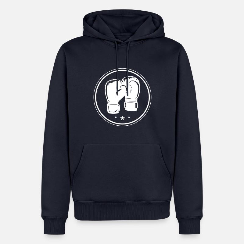 Gants de boxe Symbole Boxe Sport - Sweat à capuche Premium bio Homme - bleu marine