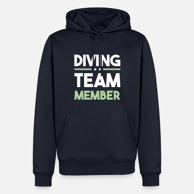 Équipe de plongée - Sweat à capuche Premium bio Homme - bleu marine