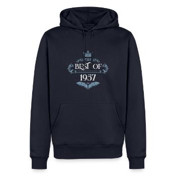 1957 best of - Männer Premium Bio Hoodie - Navy - Vorne - Nico (187cm)