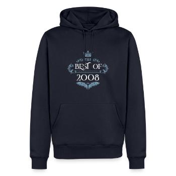 2008 best of - Männer Premium Bio Hoodie - Navy - Vorne - Nico (187cm)