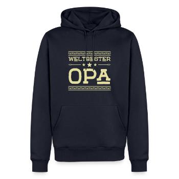 Weltbester Opa - Männer Premium Bio Hoodie - Navy - Vorne - Nico (187cm)
