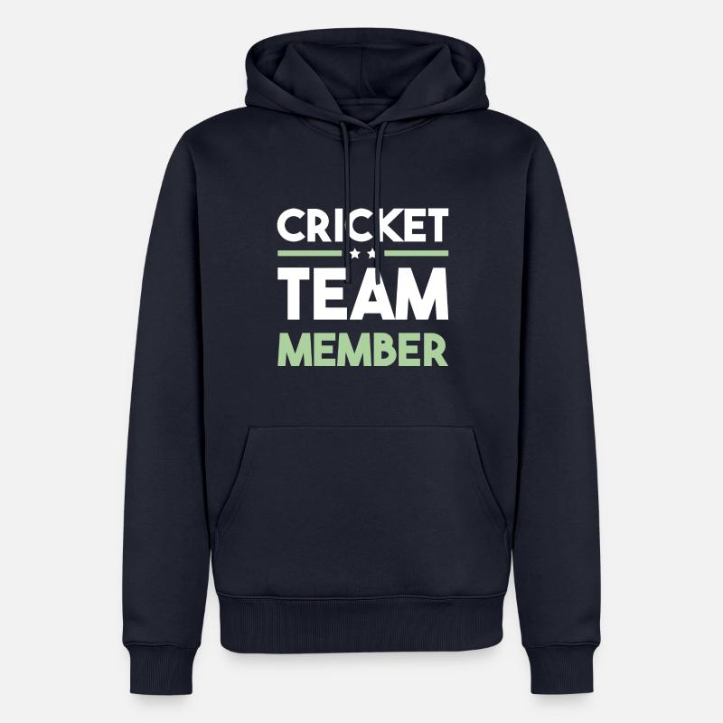 Équipe de cricket - Sweat à capuche Premium bio Homme - bleu marine