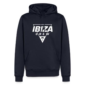 Ibiza Équipage - Sweat à capuche Premium bio Homme - bleu marine - Devant - Nico (187cm)