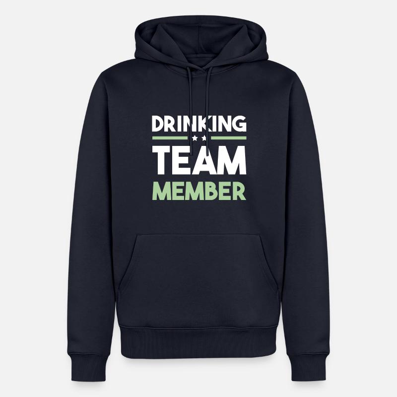 Équipe de consommation d’alcool - Sweat à capuche Premium bio Homme - bleu marine