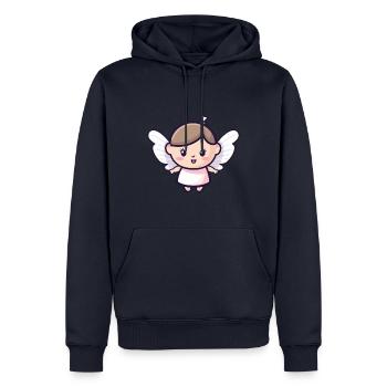 Fée Mignon Conte de fées - Sweat à capuche Premium bio Homme - bleu marine - Devant - Nico (187cm)