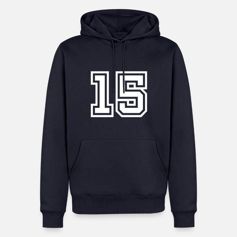 Symbole de 15 chiffres - Sweat à capuche Premium bio Homme - bleu marine
