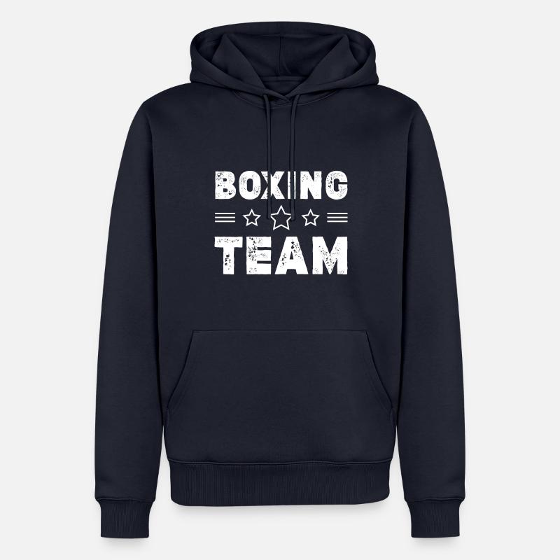 Équipe de boxe - Sweat à capuche Premium bio Homme - bleu marine