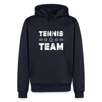 Tennis Team - Männer Premium Bio Hoodie - Navy - Vorne - Nico (187cm)