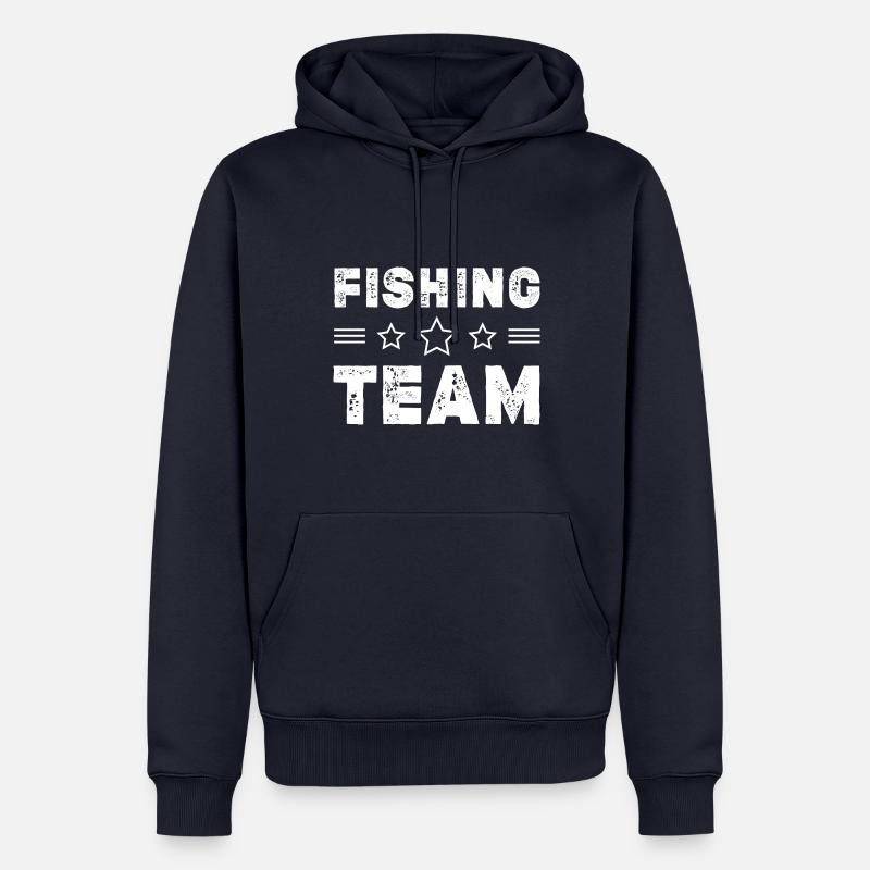Équipe de pêche - Sweat à capuche Premium bio Homme - bleu marine