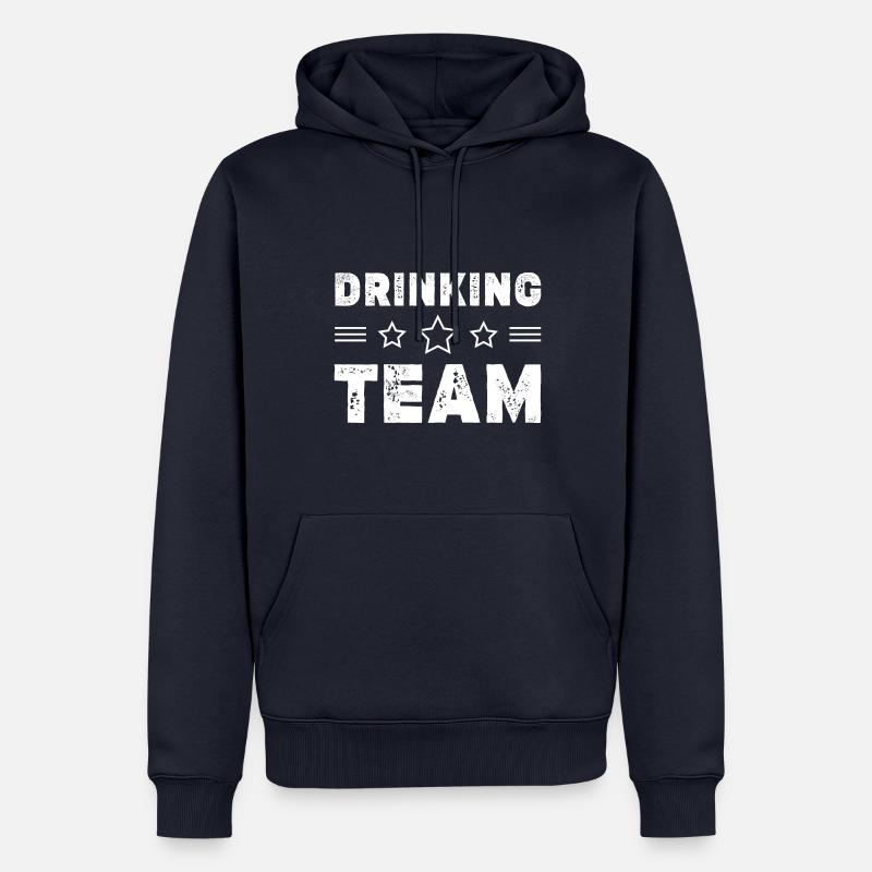 Équipe de consommation d’alcool - Sweat à capuche Premium bio Homme - bleu marine