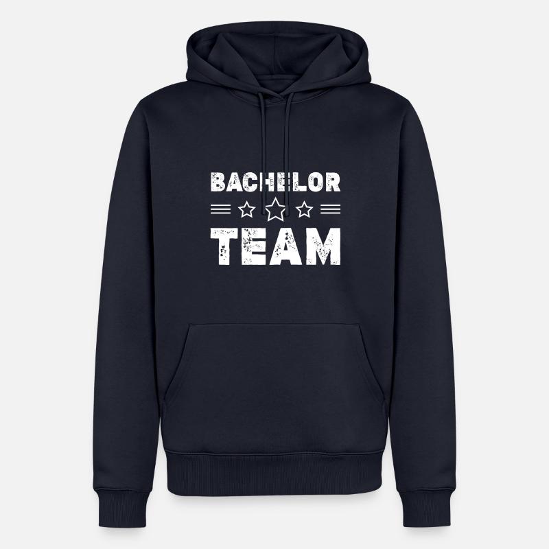 Équipe Bachelor - Sweat à capuche Premium bio Homme - bleu marine
