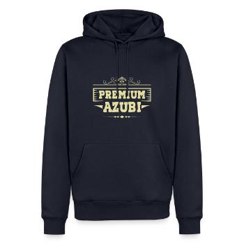 Premium Azubi - Männer Premium Bio Hoodie - Navy - Vorne - Nico (187cm)