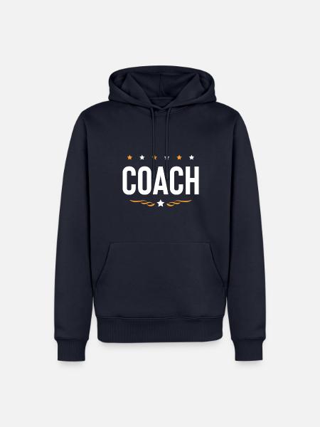 Coach Trainer - Männer Premium Bio Hoodie - Navy