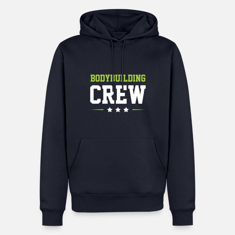 Equipe de musculation - Sweat à capuche Premium bio Homme - bleu marine