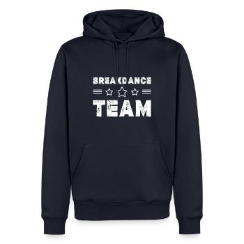 Équipe de breakdance - Sweat à capuche Premium bio Homme - bleu marine - Devant - Nico (187cm)