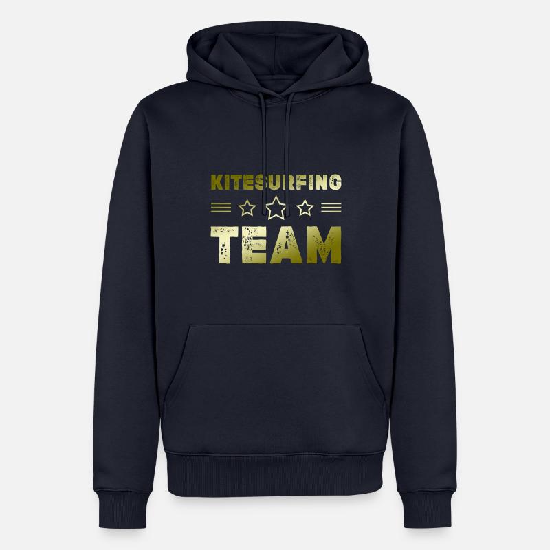 Équipe de kitesurf - Sweat à capuche Premium bio Homme - bleu marine