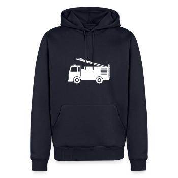 Feuerwehrauto - Männer Premium Bio Hoodie - Navy - Vorne - Nico (187cm)